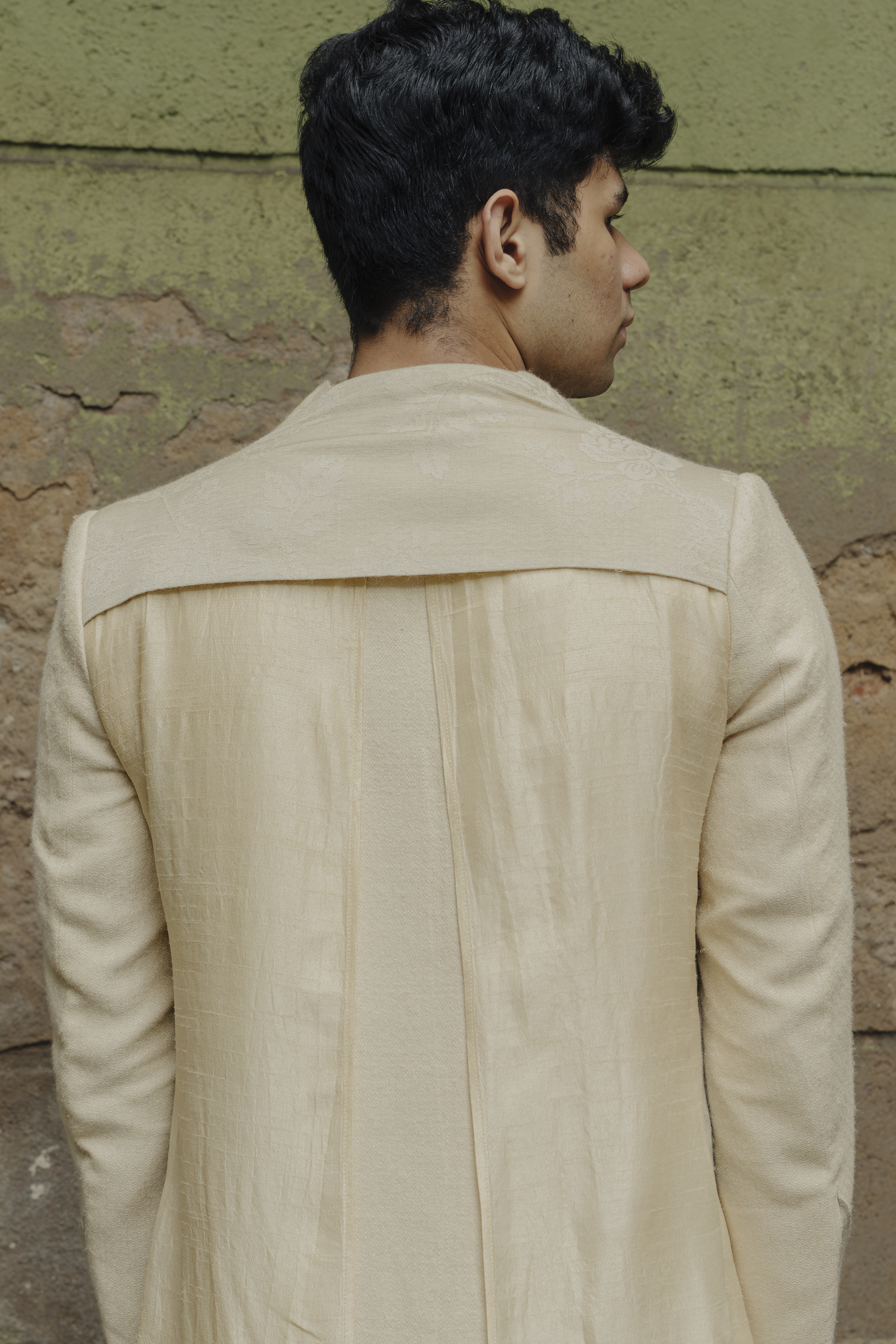Beige Structured Kurta 2